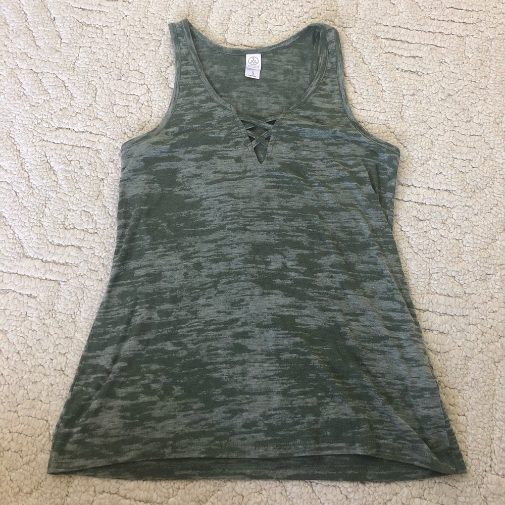 Green tank top